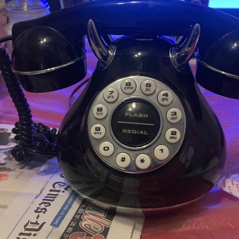 Monster High Black and Silver Corded Phone